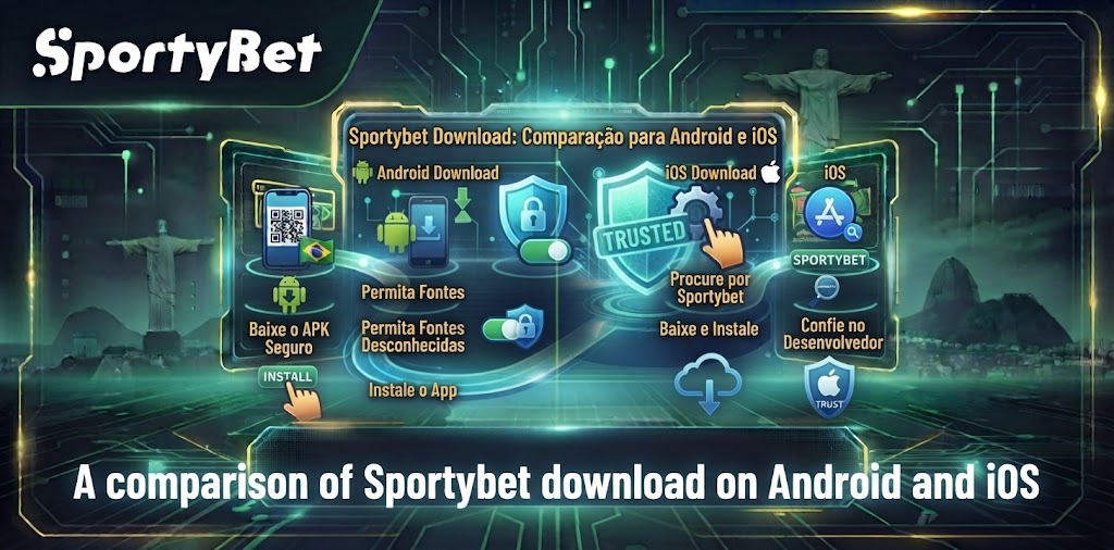 A comparison of Sportybet download on Android and iOS