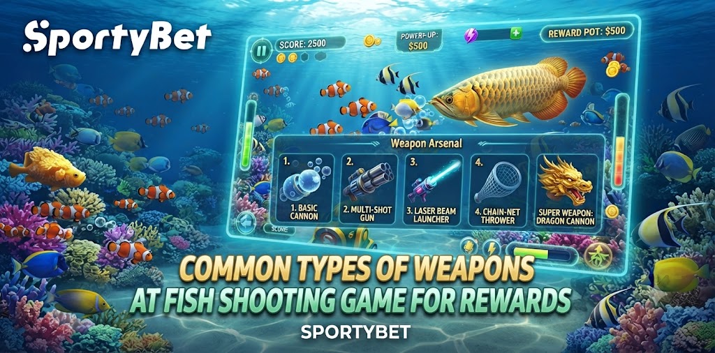 Common types of weapons at Fish Shooting Game for Rewards Sportybet