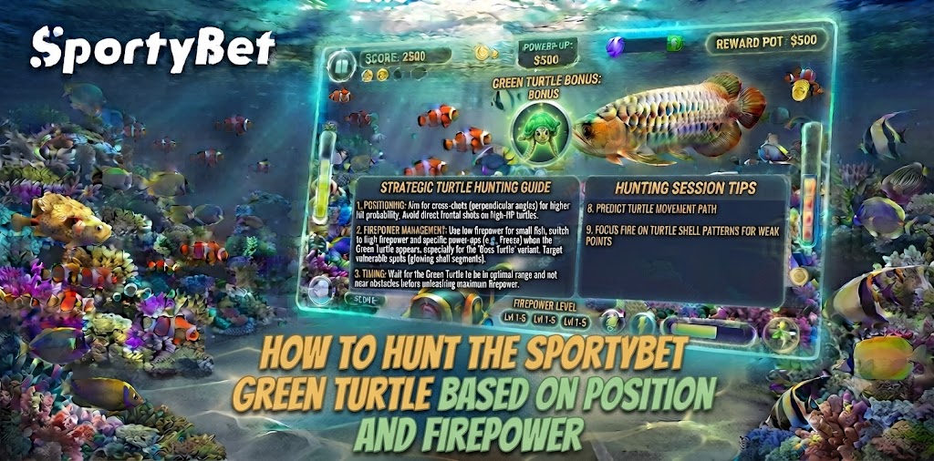 How to hunt the Sportybet Green Turtle based on position and firepower