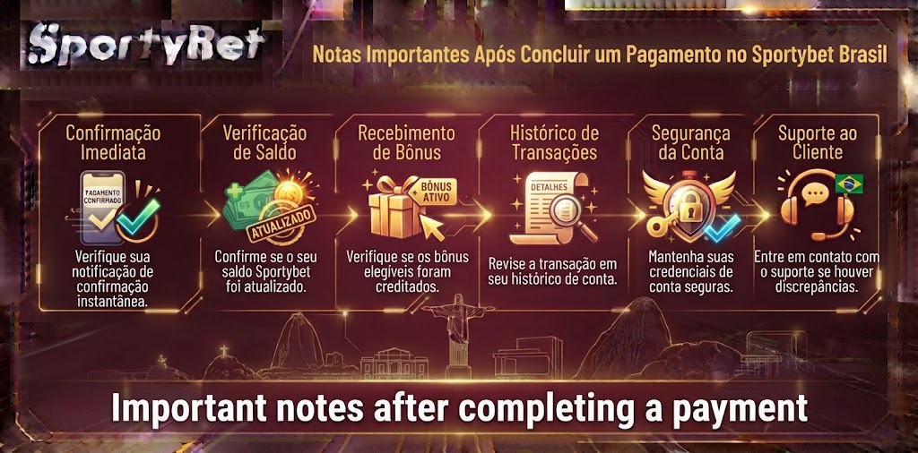 Important notes after completing a payment